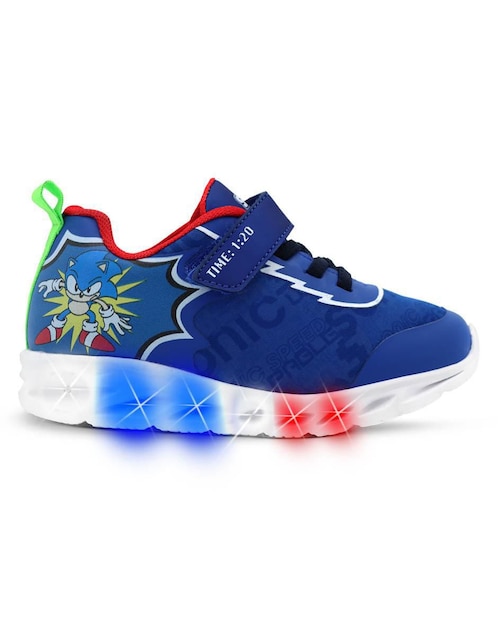 Tenis luz led Sonic The Hedgehog para niño