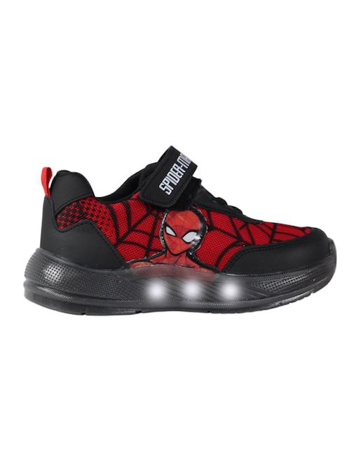 Tenis luz led Kuali Shoes para niño Marvel Marvel Spiderman