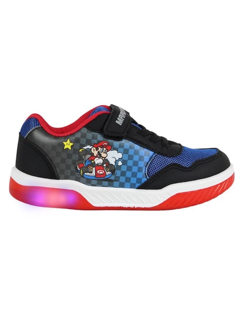 Tenis luz led Kuali Shoes para niño Nimtendo Mario Bros