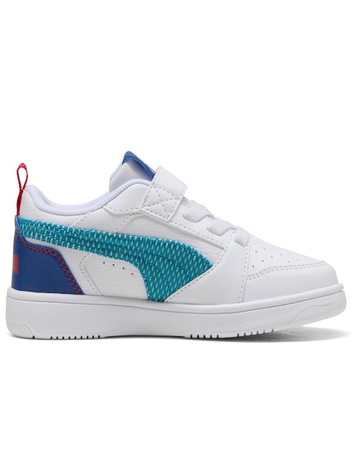 Tenis Puma para niño Rebound V6 Lo Run Fun Ac Ps