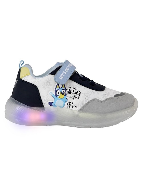 Tenis luz led Kuali Shoes para niño Bluey