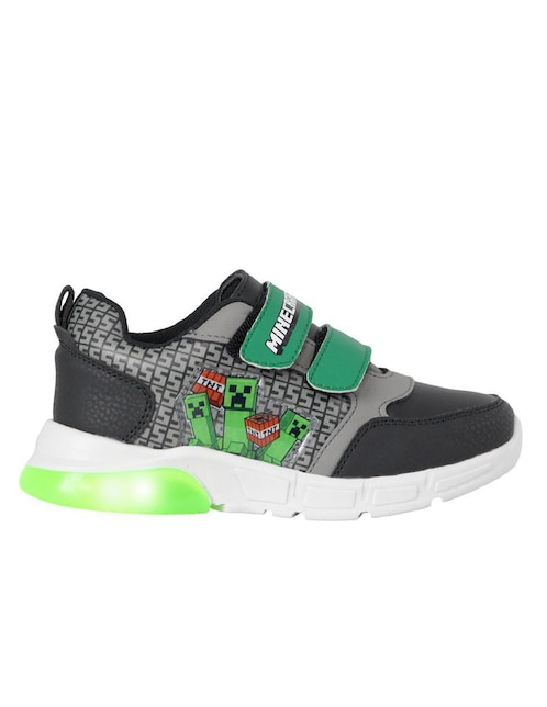 Tenis luz led Kuali Shoes para niño Minecraft