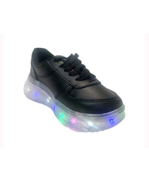 Tenis Luka Mon con luz LED para niño LMLC-NEGROS