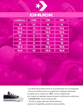 Tenis Converse para niño Ctas Ox