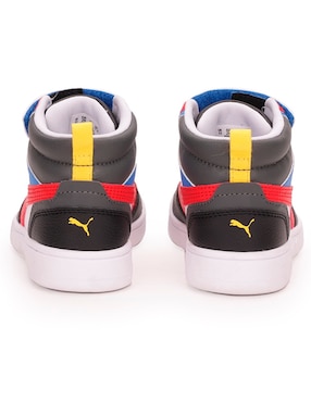 Tenis Puma para niño Rebound V6 Mid Ac Ps