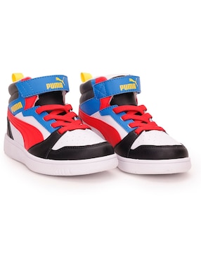 Tenis Puma para niño Rebound V6 Mid Ac Ps