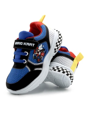 Tenis luz led Nintendo para niño Mario Kart