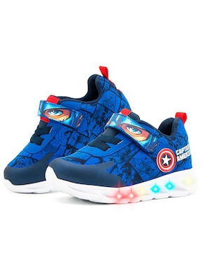 Tenis luz led Tropicana para niño Marvel Capitán América