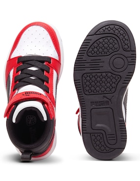Tenis Puma para niño Rebound V6 Mid Ac Ps