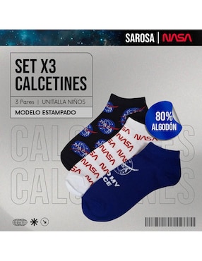 Set calcetín Nasa Sarosa de algodón unisex 3 pares