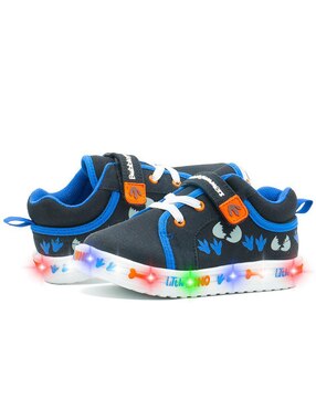 Tenis luz led Bubble Gummers para niño Dinosaurios