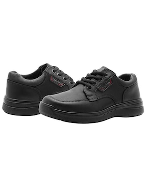 Zapato Yuyin Back to School de piel para niño