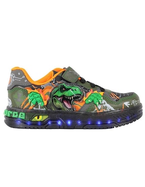 Tenis luz led Kuali Shoes para niño Dinosaurio Dino: Deluxe Xl