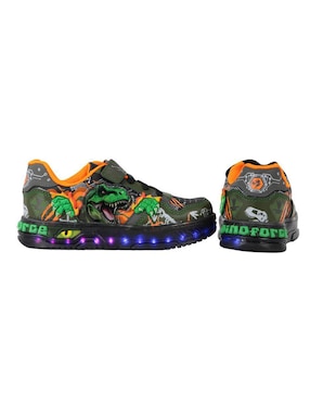 Tenis luz led Kuali Shoes para niño Dinosaurio Dino: Deluxe Xl