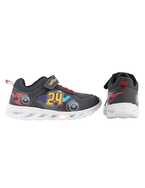Tenis luz led Kuali Shoes para niño Hot Wheels