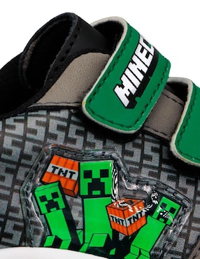 Tenis luz led Minecraft para niño Creeper