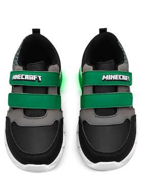Tenis luz led Minecraft para niño Creeper
