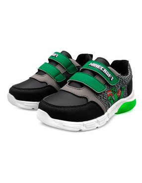 Tenis luz led Minecraft para niño Creeper