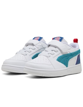 Tenis Puma para niño Rebound V6 Lo Run Fun Ac Ps