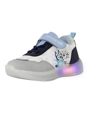 Tenis luz led Kuali Shoes para niño Bluey