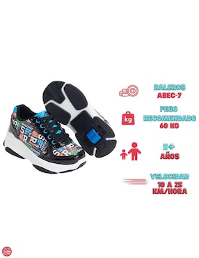 Tenis con ruedas Speed Roller para niño Street Skate