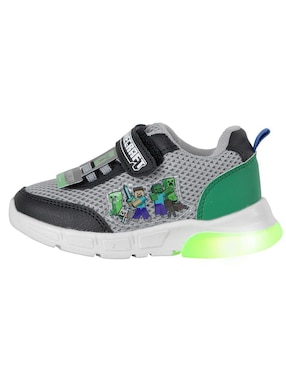 Tenis luz led Kuali Shoes para niño Minecraft