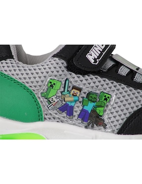 Tenis luz led Kuali Shoes para niño Minecraft