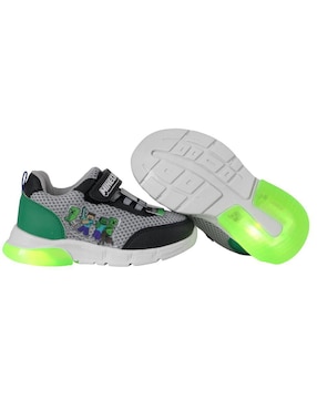 Tenis luz led Kuali Shoes para niño Minecraft