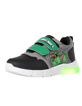 Tenis luz led Kuali Shoes para niño Minecraft