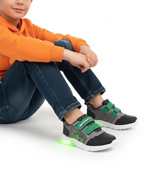 Tenis luz led Kuali Shoes para niño Minecraft