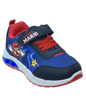 Tenis luz led Georgie Boy para niño Mario Bros