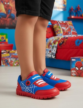 Tenis Bubble Gummers para niño Flex Steps Spider-Man