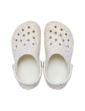 Sandalia Crocs Classic Glow Paint Splatter para niño