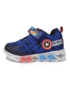 Tenis luz led Marvel para niño Capitán América