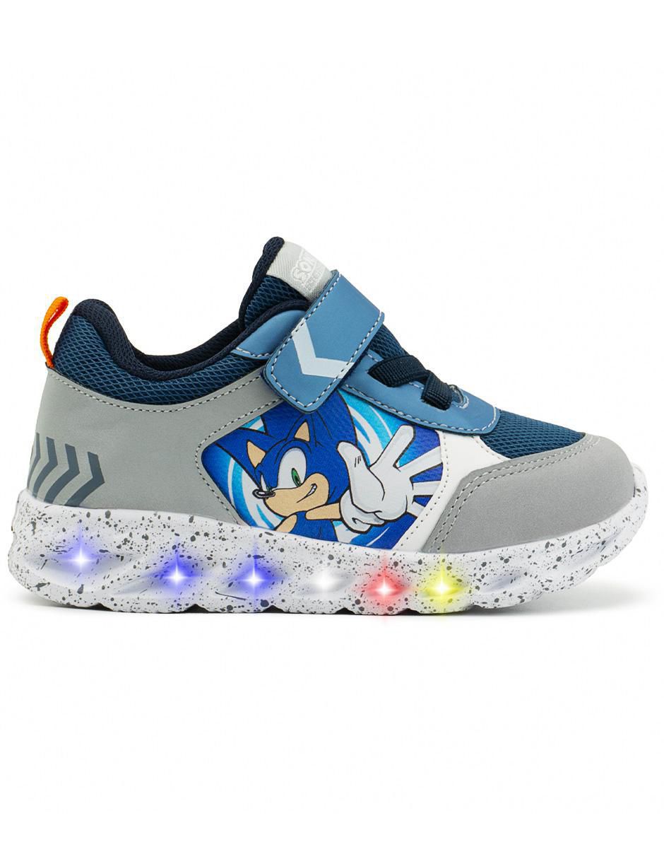 Tenis luz led para niño Sonic The Hedgehog 2