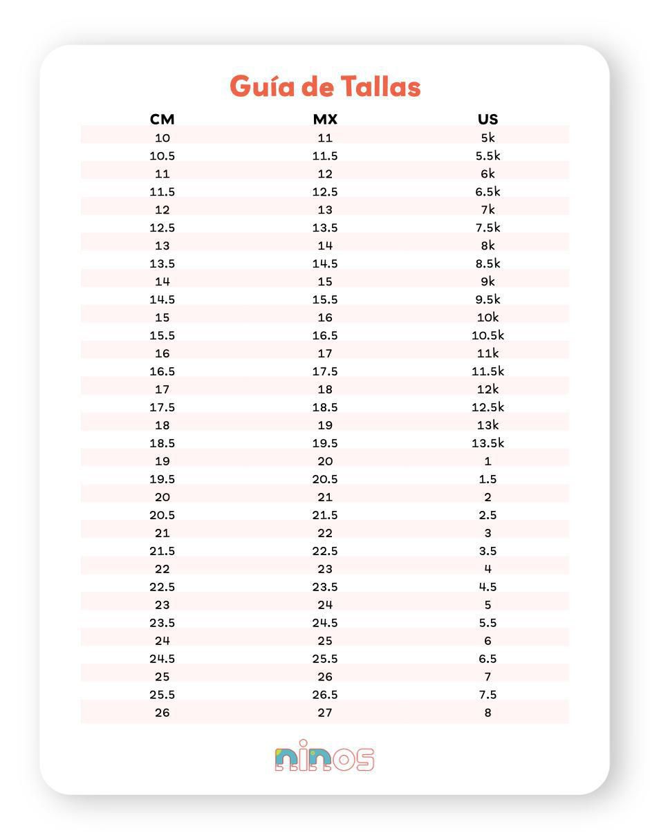 Sneakers Medida Talla Biomecanics Size Chart Medidas Biomecanics