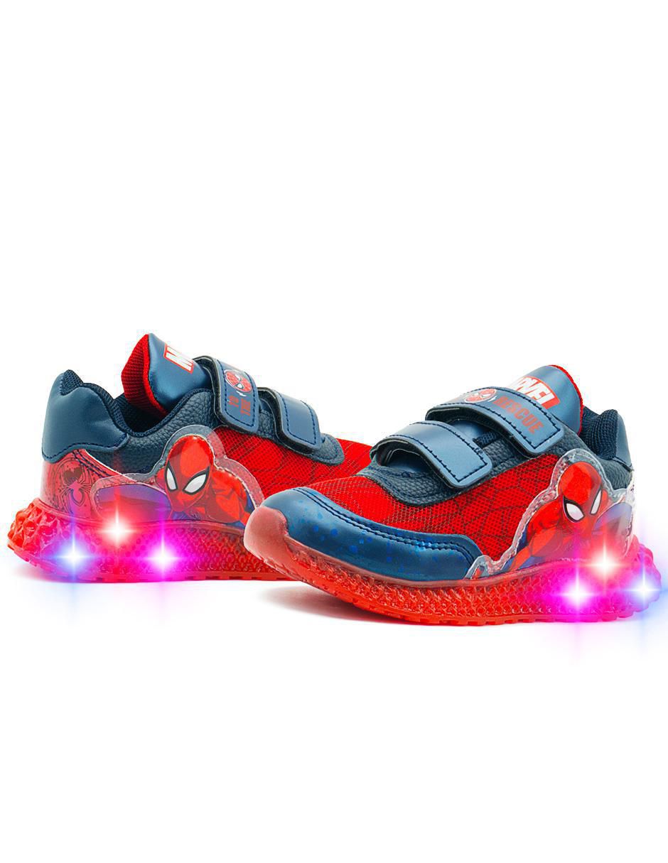Tenis luz led para niño Marvel Spider-Man 3