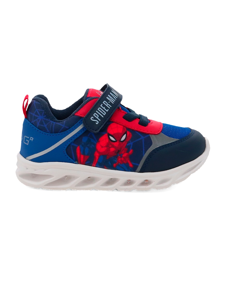 Tenis luz led para niño Spider-Man 3