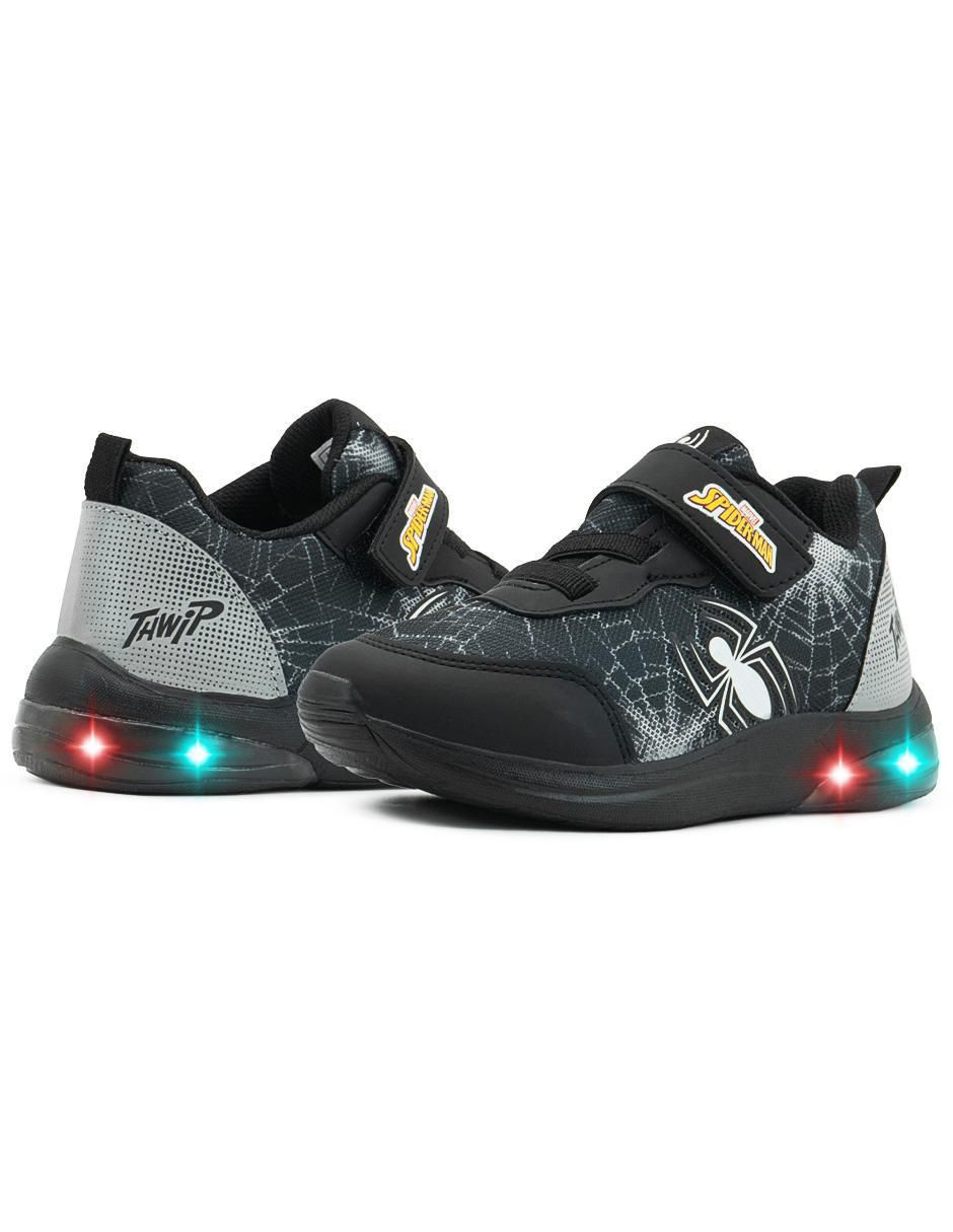 Tenis luz led para niño Marvel Spider-Man 3