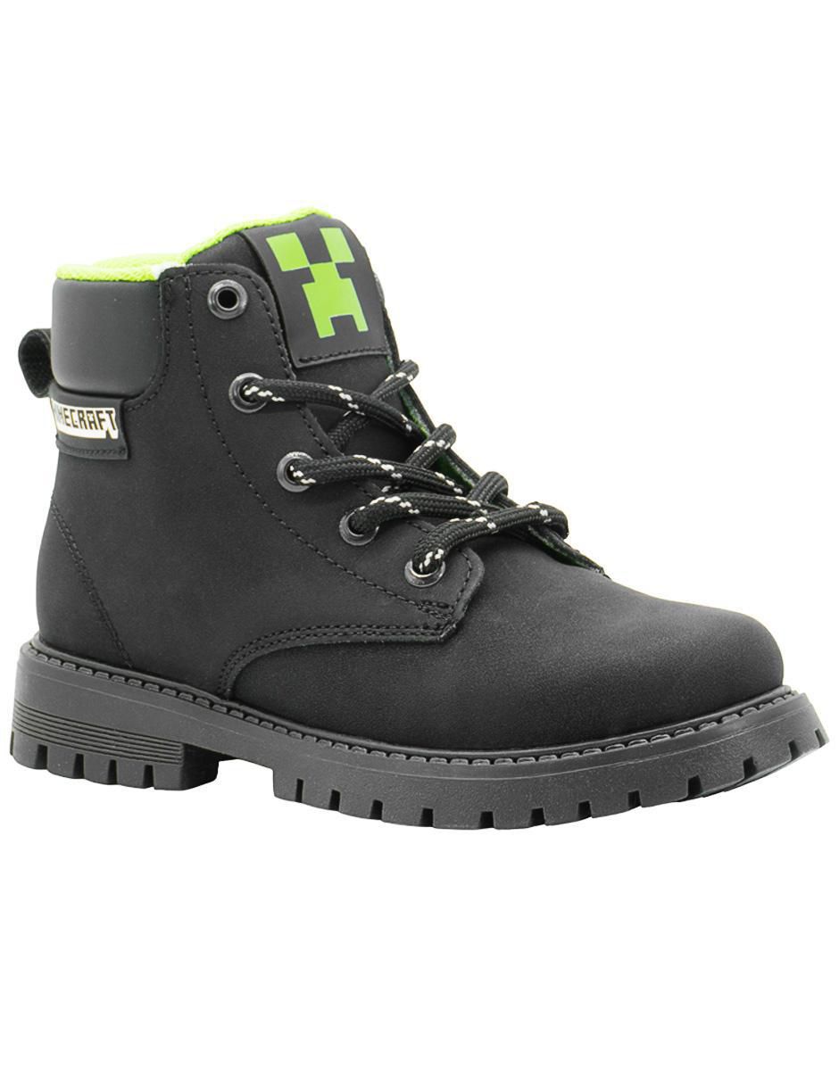 Bota Minecraft Creeper para niño Bota Minecraft Creeper para niño