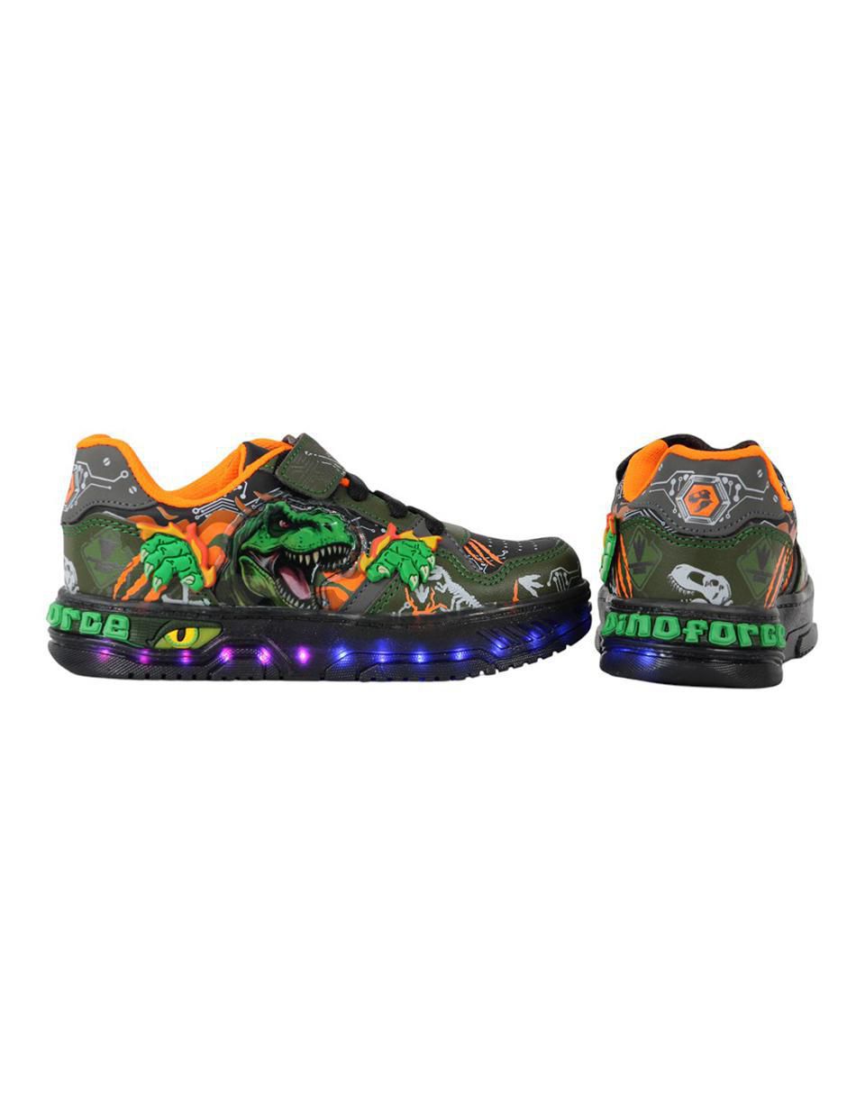 Tenis luz led para niño Dinosaurio Dino: Deluxe Xl 7