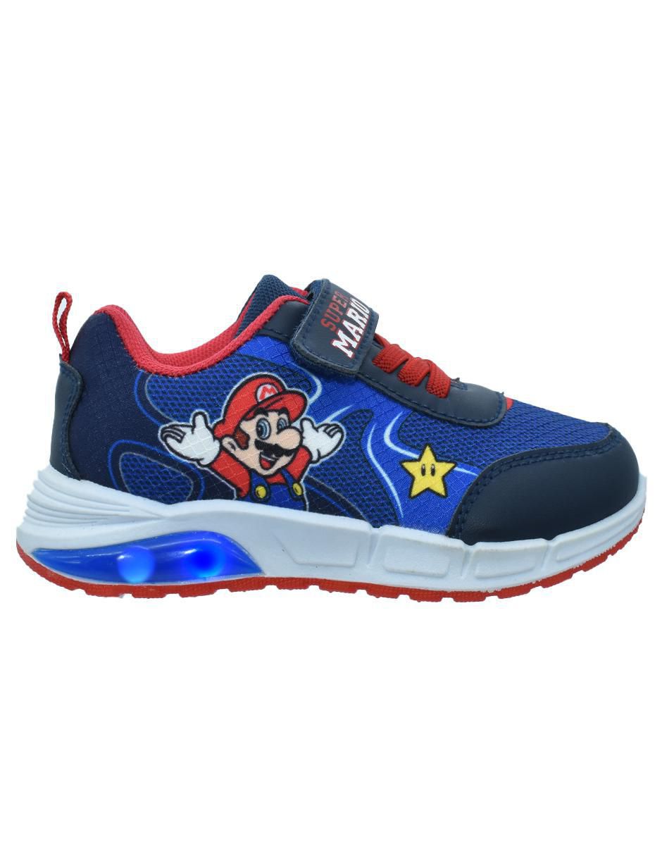 Tenis luz led para niño Mario Bros 5
