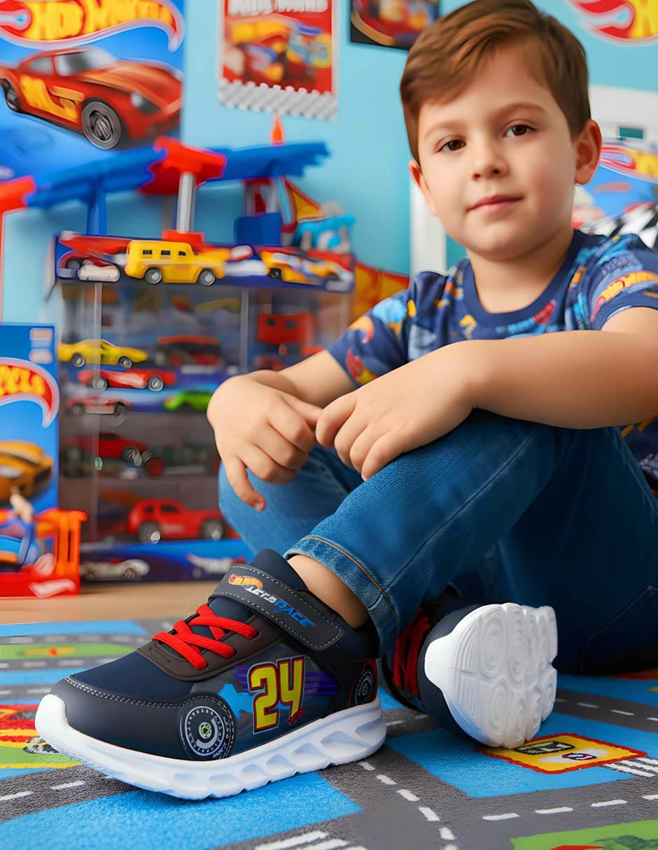 Tenis con luz para niño Hot Wheels Let's Race 2