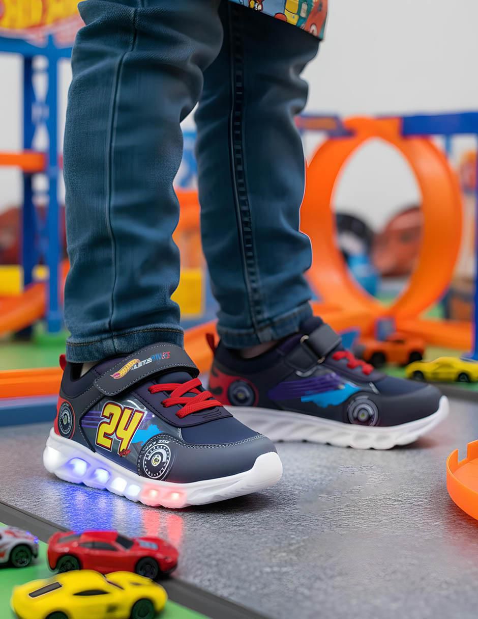 Tenis con luz para niño Hot Wheels Let's Race 3