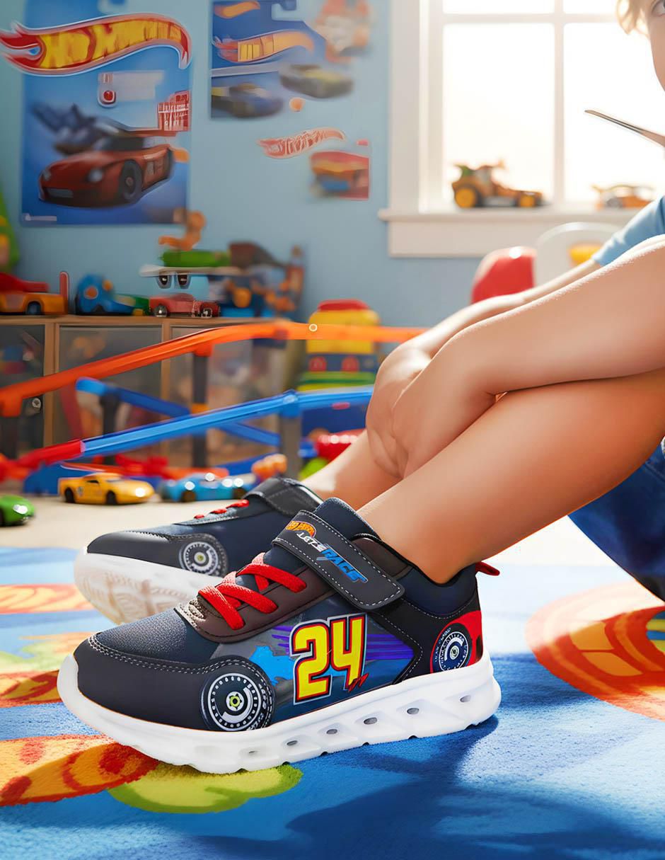 Tenis con luz para niño Hot Wheels Let's Race 4