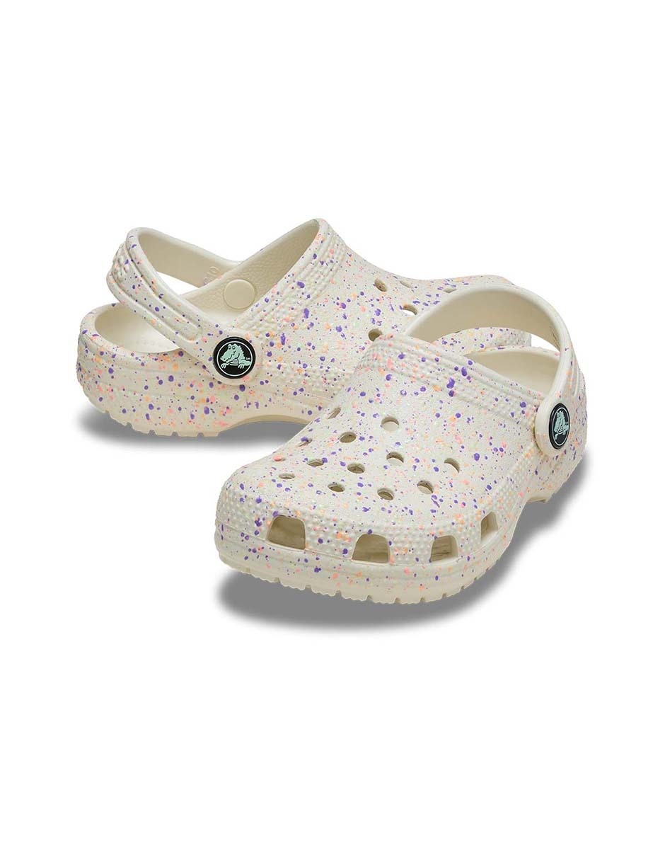 Sandalia Classic Glow Paint Splatter para niño 3