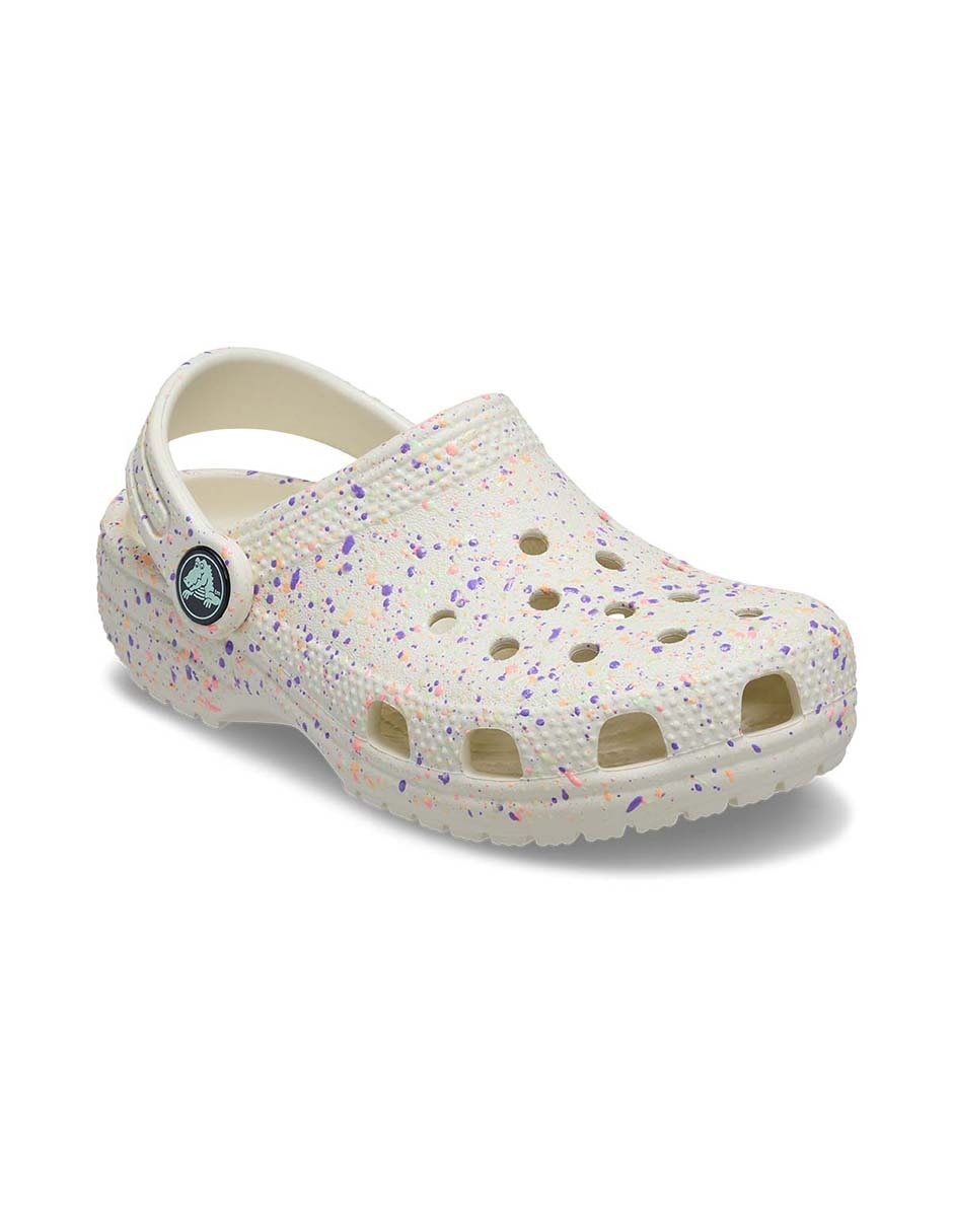 Sandalia Classic Glow Paint Splatter para niño 6